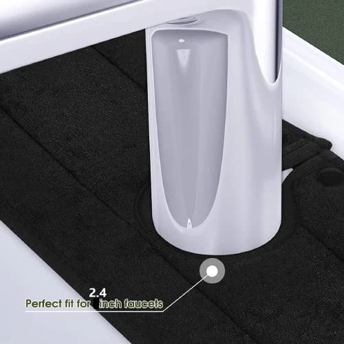 2PCS Faucet Absorbent Mat, Kitchen Faucet Splash Catcher, Microfiber Faucet Drip Splash Catcher, Washable Sink Splash Guard Behind Faucet, Water Drying Pads For Kitchen, Bathroom And RV - Image 4