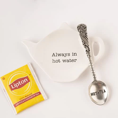 Home Kitchen Circa Tea Time Teapot Tea Bag Spoon Rest Sets 42600444 (Always In Hot Water) - Image 5