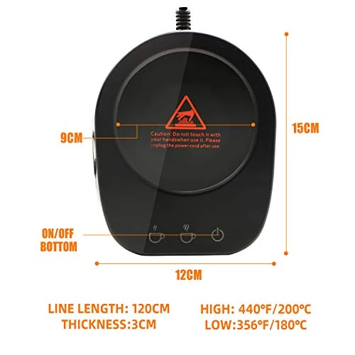 Coffee Mug Warmer - Desktop Beverage Warmer - Electric Cup Warmer Tea Water Cocoa Milk For Office Desk And Home Use 110V Best Gift For Coffee Lovers With Automatic Shut Off Function Black (Black) - Image 2