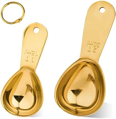 Coffee Scoops Set Of 4, Stainless Steel Coffee Scoops, 2 Coffee Tablespoons (30ml), 2 Measuring Tablespoons (15ml) Coffee Measuring Spoons For Tea, Sugar, Spice Ect (2x15ml+2x30ml Scoops) - Image 12