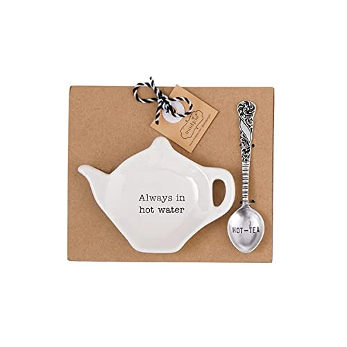 Home Kitchen Circa Tea Time Teapot Tea Bag Spoon Rest Sets 42600444 (Always In Hot Water)