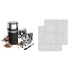 Electric Coffee Grinders, Stainless Steel Bowls, Black & Food Dehydrator Machine Mesh Screens, 2Pack, White