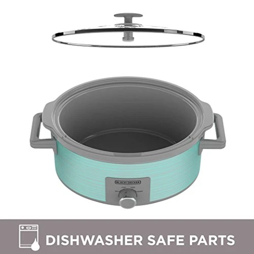 Black & Decker SC2007D Slow Cooker, 7 Quart, Teal Wave - Image 5