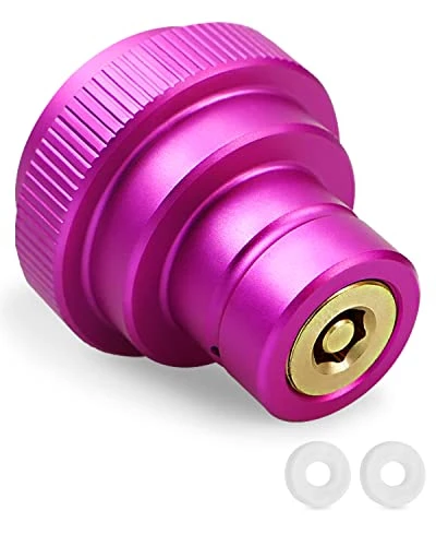CO2 Quick Adapter Upgraded For Soda Water Bubbler Compatible With DUO/Terra/Art, Soda Maker Valve Refill Accessories For Connecting Orginal Blue CO2 Cylinder With TR21-4 Male Thread, Purple