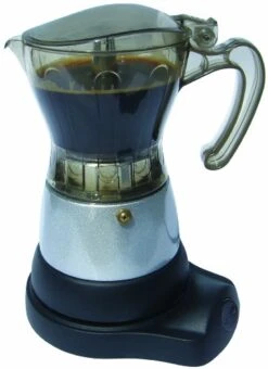-90264 6-Cup Electric Coffee Maker, Clear And Silver