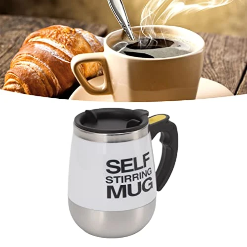 Automatic Stirring Mug, Stirring Coffee Mug Silent Wide Applications Self Stirring Technology For Home(White) - Image 4