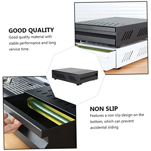 Cabilock 1pc Coffee Grounds Box Stainless Steel Trash Can Stainless Steel Coffee Maker Espresso Ground Coffee Coffee Machine Drawer Organizer Coffee Grind Waste Bin Coffee Maker Slider - Image 5