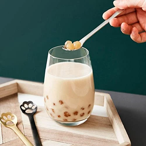 GENERIC 1/4Pcs Cat Dog Claws Coffee Spoons,Cute Cat Dog Paw Claw Stainless Steel Teaspoon Coffee Sugar Ice Cream Cake Stirring Spoon(4Pcs,silver) - Image 4