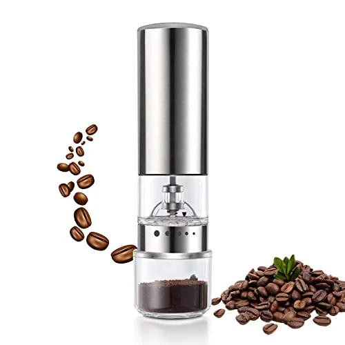 Electric Coffee Grinder With 5 Adjustable Levels, Espresso Coffee Grinder With USB & One-touch Start, Portable Automatic Coffee Grinder For Home, Camping & Picnics, Includes Cleaning Brush