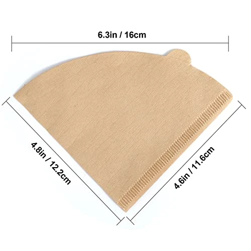Coffee Filter, V60 Filters 02, Coffee Filters 2 Cone Paper, Small Cone Coffee Filters 1-4 Cup, 100 Count, Natural, Brown - Image 2