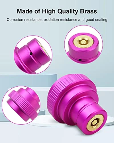 CO2 Quick Adapter Upgraded For Soda Water Bubbler Compatible With DUO/Terra/Art, Soda Maker Valve Refill Accessories For Connecting Orginal Blue CO2 Cylinder With TR21-4 Male Thread, Purple - Image 3