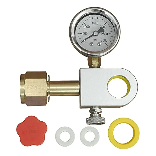 CO2 Filling Adapter With Pressure Gauge The Carbonator Soda Replenishment Quick Adapter Compatible With Duo Terra Art Soda Machine