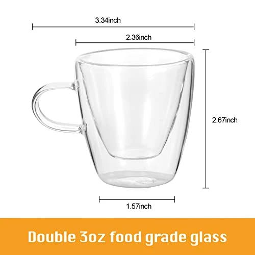 -Mini Express Swiss Single Tube Moka Pot Aluminum Sliver,Moka Set Includes One Double Wall 3oz Cup,Enjoy Delicious Coffee In No Time - Image 2