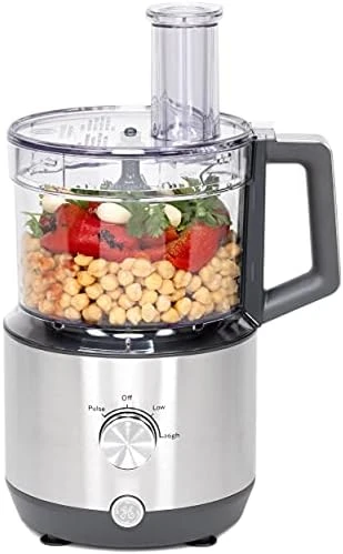 Food Processor | 12 Cup | Complete With 3 Feeding Tubes & Stainless Steel Accessories - 3 Discs + Dough Blade | 3 Speed | Great For Shredded Cheese, Chicken & More | Kitchen Essentials | 550 Watts - Image 5