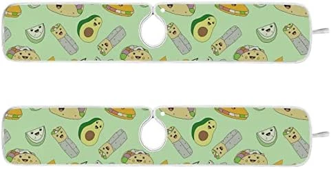 2 Pack Kitchen Faucet Mat Absorbent Washable Sink Splash Guard Faucet Drip Drying Mat Bar Countertop Water Catcher Mat Large 30x5 Inch Taco My Mouth Repeat Pattern - Image 6