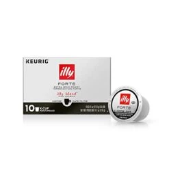 Illy Coffee, K-Cup Pods For Keurig Machines, Forte, Extra Dark Roast, 100% Arabica Bean Bold Signature Italian Blend, Premium Gourmet Roast, Brewed, Drip, 10 Count (Pack Of 6)