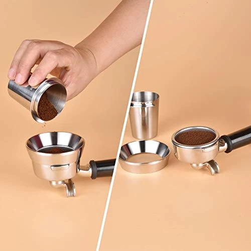 58mm Espresso Dosing Funnel, MATOW Stainless Steel Coffee Dosing Ring Compatible With 58mm Portafilter (58mm) - Image 3