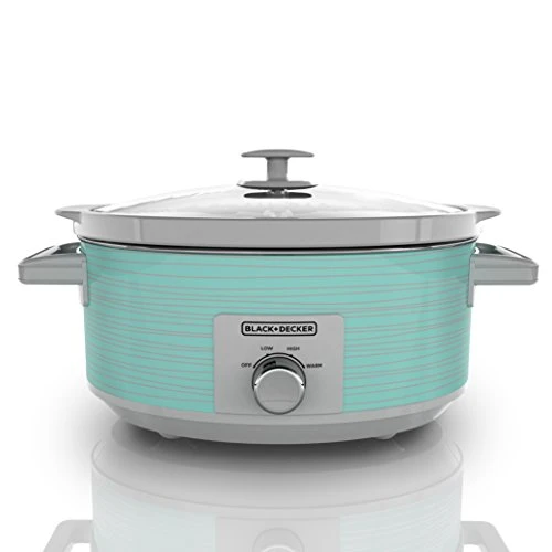 Black & Decker SC2007D Slow Cooker, 7 Quart, Teal Wave