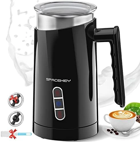 Milk Frother,4-in-1 Electric Frother For Coffee,Spacekey 10.1oz Milk Frother And Steamer,Milk Warmer Heats Up To 167β,Automatic Hot & Cold Milk Foamer With Buzzer For Latte,Cappuccino,Chocolate Milk - Image 3
