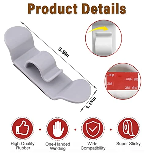 Cord Organizer For Appliances, Upgraded Kitchen Appliance Cord Winder Wrapper Cord Keeper Holder Stick Firmly On Mixer, Air Fryer, Coffee Maker, Blender, Pressure Cooker, Toaster - 6 Pack - Image 2