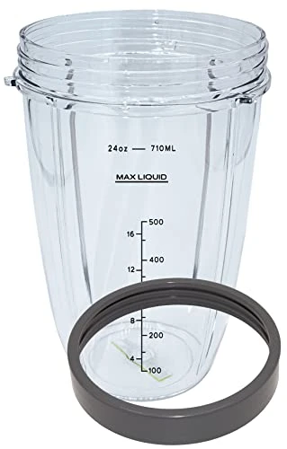 24 Ounce Tall Cup Jar With Lip Rings, Compatible With Nutribullet 600W, 900W, NB-101B, NB-101S, NB-201, NBR-0601, NBR-1201, NB9-1301, 900 Pro Series Blenders, 2 Pack Replacement Parts - Image 5