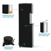 Water Coolers 5 Gallon Top Load,Hot/Cold Water Cooler Dispenser, Innovative Slim Design Energy Saving Freestanding With Child Safety Lock For Home Or Office Black