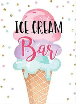 Ice Cream Bar Metal Tin Sign Ice Cream Social Birthday Ice Cream Party Sign Ice Cream Table Sign Pink Mint Purple