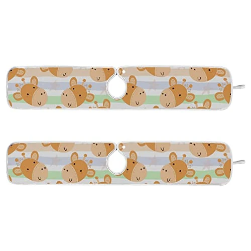 Kcldeci 2 Pack Faucet Mat Splash Guard For Kitchen Sink,Cute Giraffe Pattern Print 14x5 Inch Faucet Handle Drip Catcher Tray Absorbent Mat Fast Dry Mat For Kitchen, Bathroom - Image 2