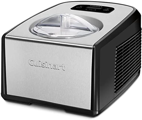 Cuisinart ICE-100 1.5-Quart Ice Cream And Gelato Maker, Fully Automatic With A Commercial Quality Compressor And 2-Paddles, 10-Minute Keep Cool Feature, Black And Stainless Steel - Image 2