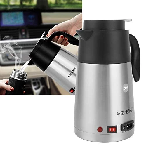 Electric Car Kettle24V 1200ml 200W Stainless Steel Electric Insulation Heating Mug Boil Water Heating Cup Car Egg Cooker With Car Cigarette Lighter For Car Travel - Image 2