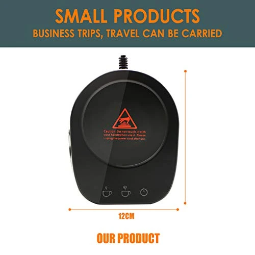 Coffee Mug Warmer - Desktop Beverage Warmer - Electric Cup Warmer Tea Water Cocoa Milk For Office Desk And Home Use 110V Best Gift For Coffee Lovers With Automatic Shut Off Function Black (Black) - Image 6