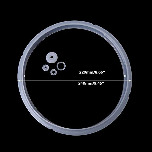 Power Pressure Cooker Sealing Ring Silicone Gasket For 5 & 6QT IP Model With 5 Inch Steamer Rack,Set Of 6 Pressure Cooker Accessories (Clear Seal Ring +Steamer Rack) - Image 6