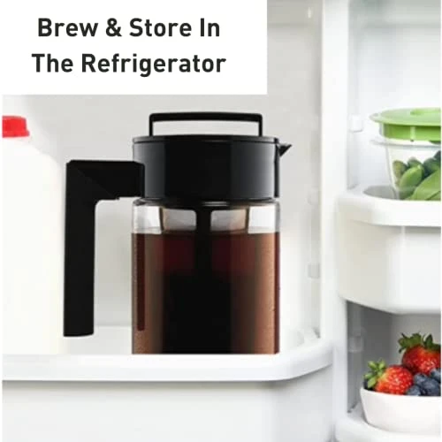 Patented Deluxe Cold Brew Coffee Maker, 1 Quart, Black - Image 5