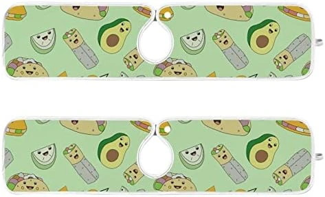 2 Pack Kitchen Faucet Mat Absorbent Washable Sink Splash Guard Faucet Drip Drying Mat Bar Countertop Water Catcher Mat Large 30x5 Inch Taco My Mouth Repeat Pattern - Image 7