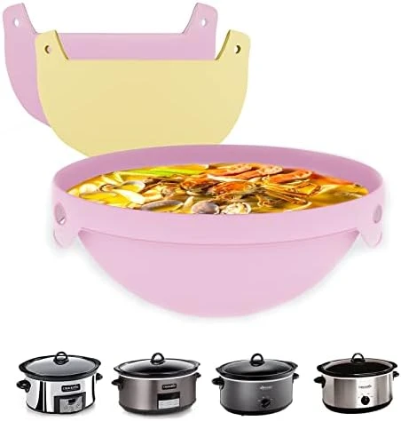 Low Cooker Divider Liners Silicone Fit Oval CrockPot 6-8 Quart,Food-Grade Material,BPA Free,Reusable,Leakproof,Dishwasher Safe,Cooking Liner For Hamilton Beach,Elite Gourmet,Bella Divider Insert - Image 7