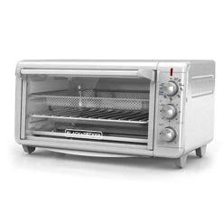 Black & Decker Lack+Decker TO3265XSSD Extra Wide Crisp ‘N Bake Air Fry Toaster Oven, Silver, Fits 9" X 13" Pan