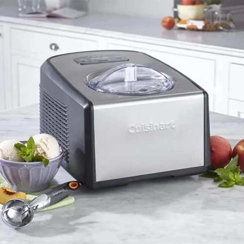 Cuisinart ICE-100 1.5-Quart Ice Cream And Gelato Maker, Fully Automatic With A Commercial Quality Compressor And 2-Paddles, 10-Minute Keep Cool Feature, Black And Stainless Steel - Image 5