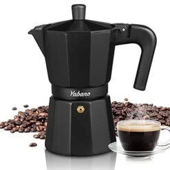 Stovetop Espresso Maker, 6 Cups Moka Coffee Pot Italian Espresso For Gas Or Electric Ceramic Stovetop, Italian Coffee Maker For Cappuccino Or Latte