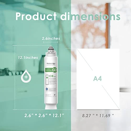 Waterdrop WD-G3-CB Filter, Replacement For WD-G3-W, WD-G3P600 And WD-G3P800-W Reverse Osmosis System, 1-year Lifetime, New Logo Design - Image 4