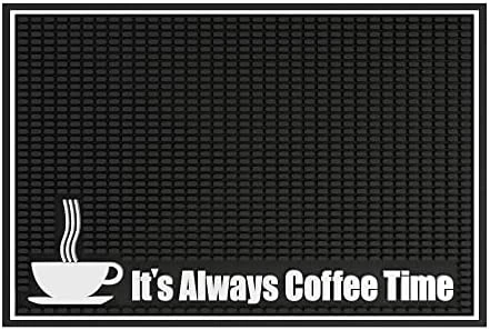 Premium Coffee Mat 18in X 12in. 1cm Thick Durable Kitchen Counter-Coffee Bar Accessories Fit Under Coffee Maker Coffee Pot Espresso Machine Mat - Image 8