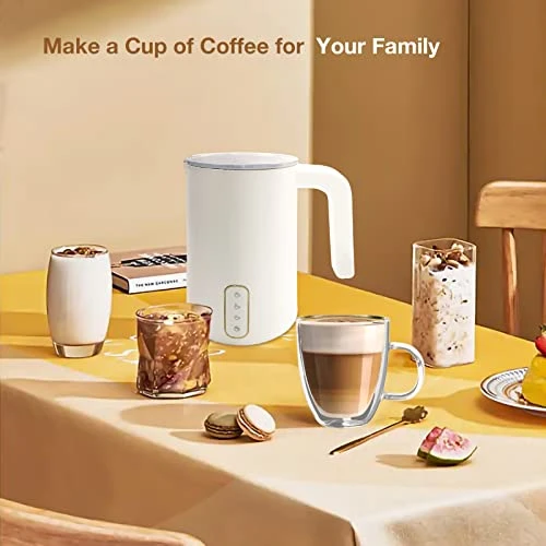 Milk Frother And Steamer Coffee Frother For Hot And Cold Foam, 4-IN-1 Automatic Stainless Steel 8.05 OZ Milk Warmer Electric Milk Frother For Coffee, Latte, Macchiato(4 In 1) - Image 4