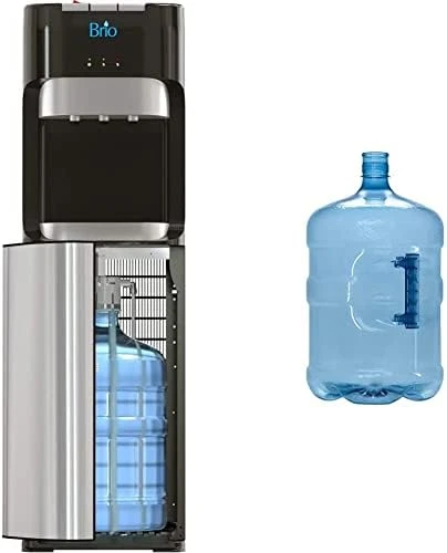 Brio CLBL420V2 Bottom Loading Water Cooler Dispenser For 3 & 5 Gallon Bottles - 3 Temperatures With Hot, Room & Cold Spouts, Child Safety Lock, LED Display With Empty Bottle Alert, Stainless Steel - Image 7
