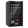 34 Bottle Wine Cooler Refrigerator, Freestanding Compressor Wine Chiller, Beverage Wine Fridge With Digital Temperature Control & Double-layer Glass Door For Red White Wine, Champagne, Beer