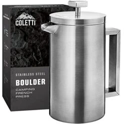 Boulder Camping French Press (An American Press) - Large Insulated French Press Coffee Maker – 10 CUP
