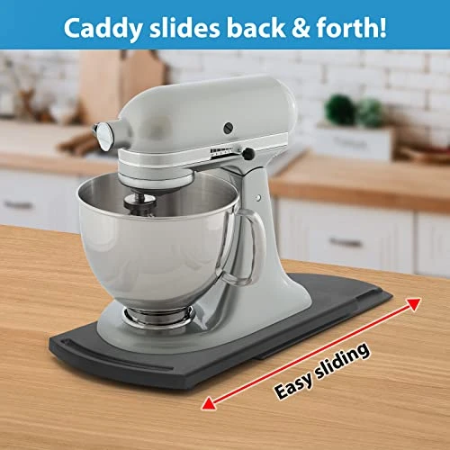 1PCS Coffee Maker Trays, Kitchen Caddy Sliding Coffee Tray Mat, 12'' Under Cabinet Appliance Coffee Maker Toaster Countertop Storage Moving Slider With Smooth Rolling Wheels - Image 4