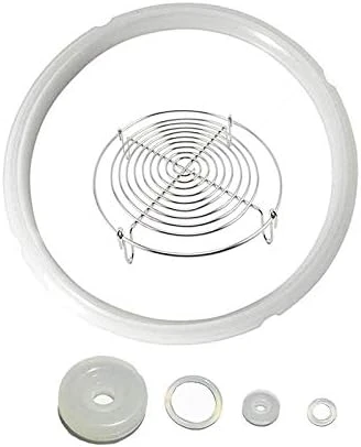Power Pressure Cooker Sealing Ring Silicone Gasket For 5 & 6QT IP Model With 5 Inch Steamer Rack,Set Of 6 Pressure Cooker Accessories (Clear Seal Ring +Steamer Rack) - Image 7