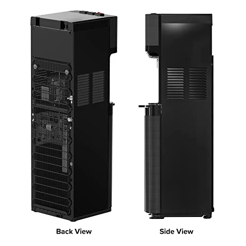 Brio Self Cleaning Bottleless Water-Cooler Dispenser With Filtration - New Black Stainless Steel - Hot Cold And Room Temperature Water. 2 Free Extra Replacement-Filters Included - Image 2