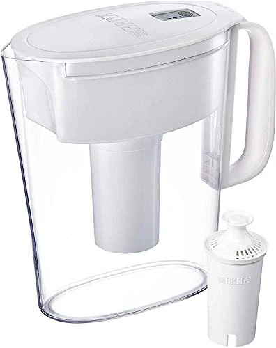 Brita Small 6 Cup Water Filter Pitcher With 1 Standard Filter, BPA Free - Metro, White (Packaging May Vary)