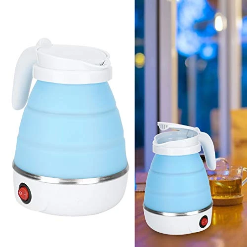Foldable Electric Kettle, 0.6 L Electric Kettle, US 220‑240V 600W For Camping Travel(Blue) - Image 4