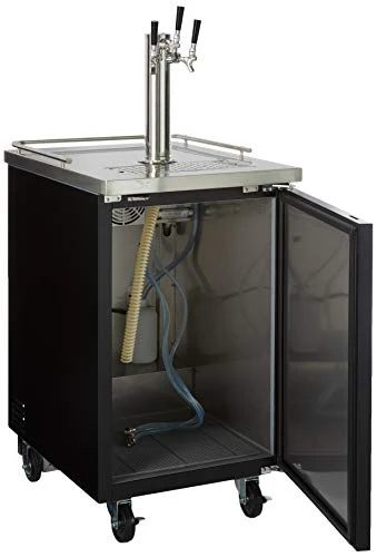 Kegco HBK1XB-3 3-Faucet Commercial Kegerator Keg Beer Dispenser - Black - Image 3